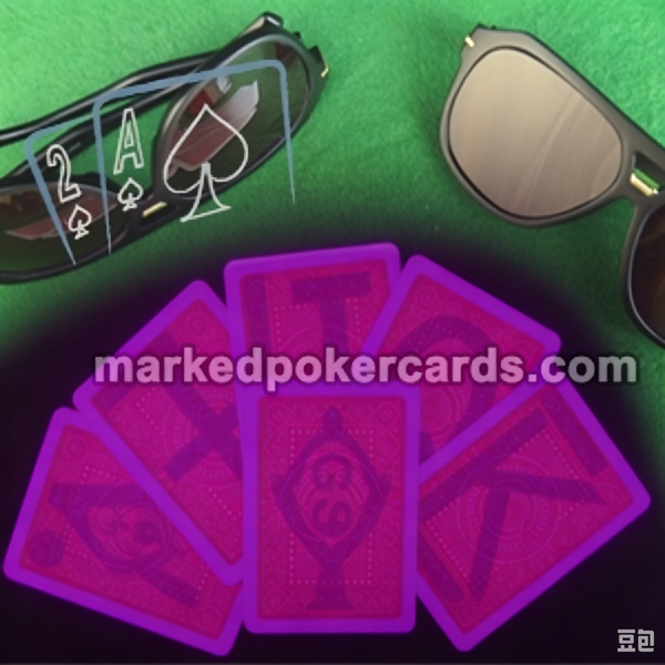 Occhiali da poker con inchiostro luminoso