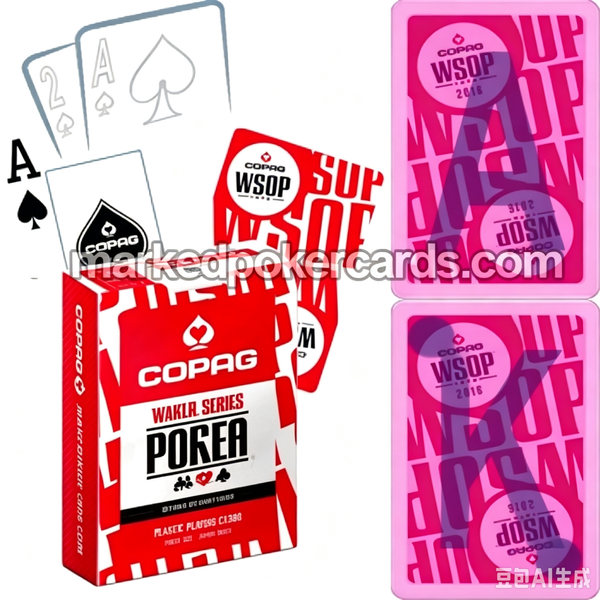 Carte da gioco in plastica con marcatura personalizzata Copag WSOP
