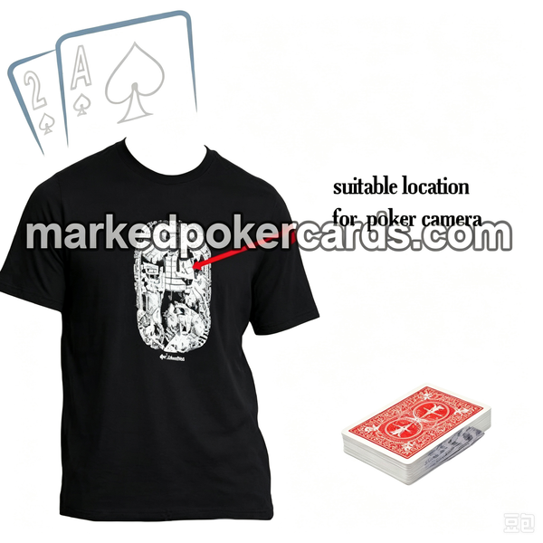 Ampia fotocamera dinamica per scanner di carte da poker in maglietta