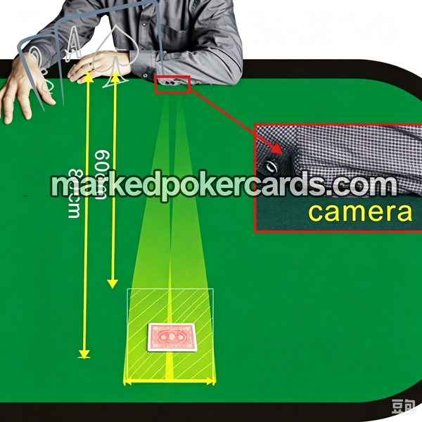Telecamera per la scansione del poker con bottoni sul polsino